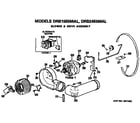 GE DRB1555MAL blower and drive diagram