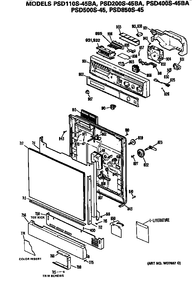 Front/control panel