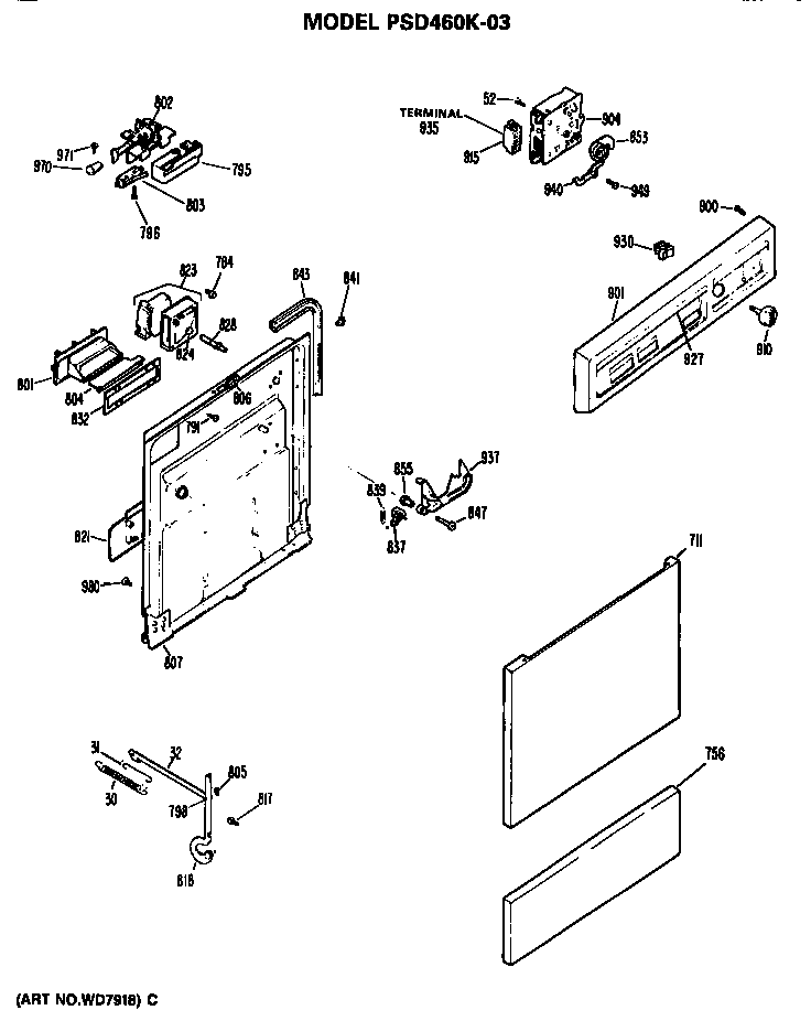 Front/control panel