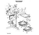 GE MSX20GMA fresh food section diagram