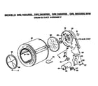 GE DRL2455RBL drum and duct diagram