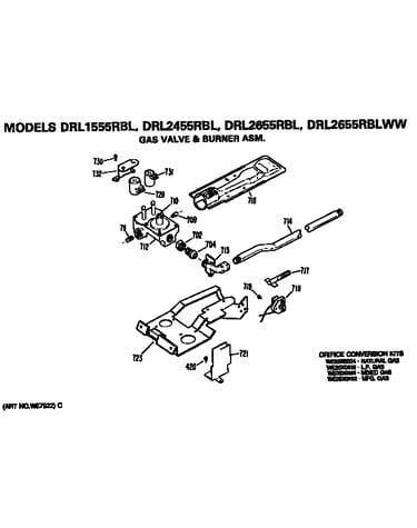 Gas valve and burner