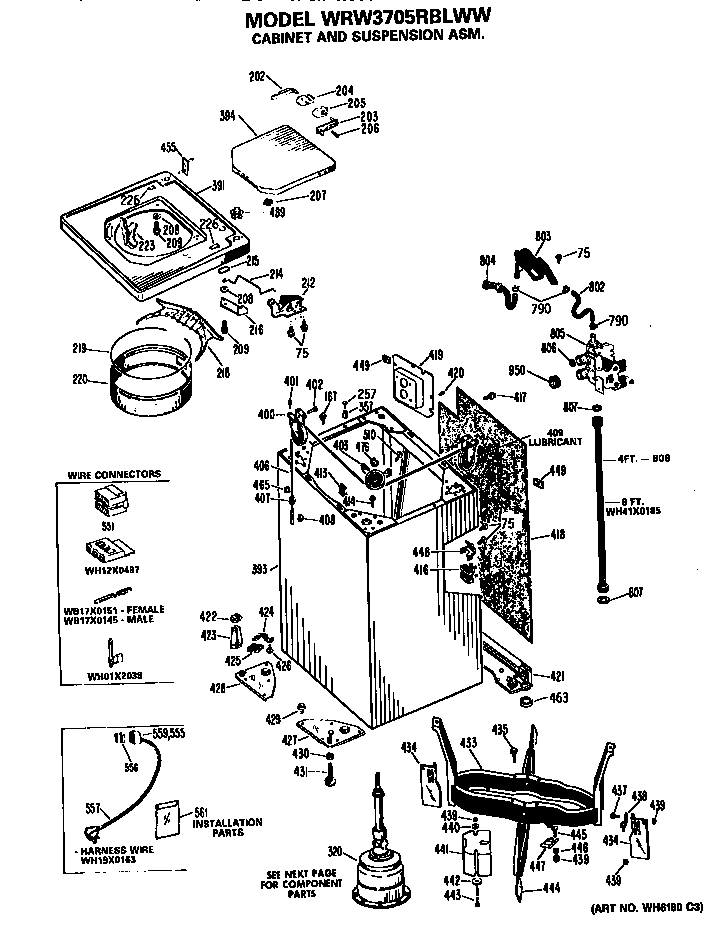 Cabinet and suspension