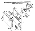 GE DRL2455RAL cabinet front diagram