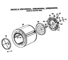 GE DRB1555RAL drum and heater diagram