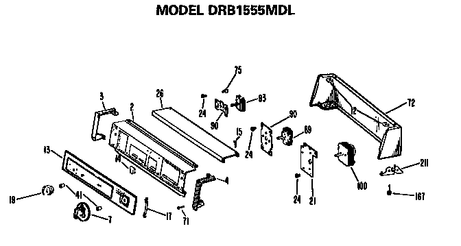 Backsplash for drb1555mdl
