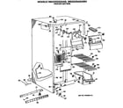 GE MSX22GASAWH freezer section diagram