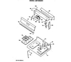 GE LGB136GER1 cooktop and backsplash diagram