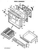 Oven door and broiler