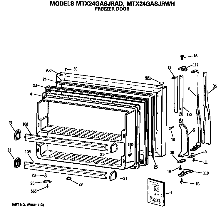 Freezer door