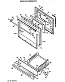 Oven door and broiler