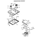 Hotpoint RB754N6AD cooktop/latch diagram