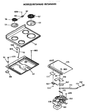 Cooktop/latch