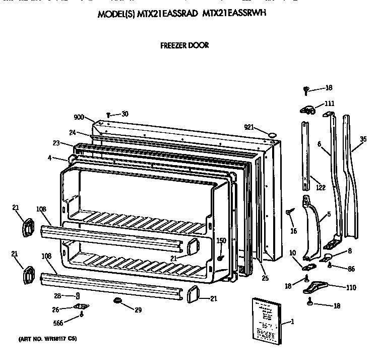 Freezer door