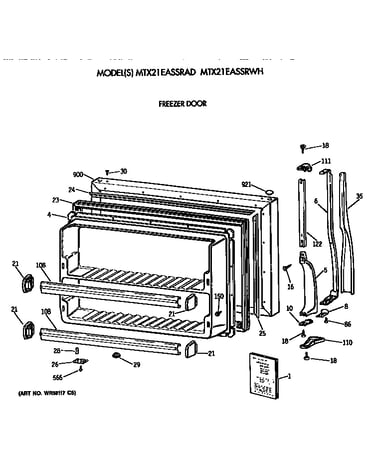 Freezer door