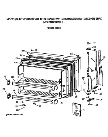 Freezer door