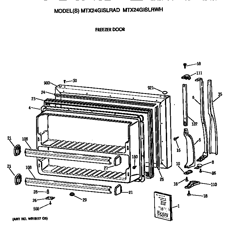 FREEZER DOOR