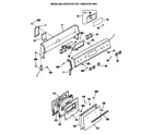 GE LEB131GT1WH controls/door diagram