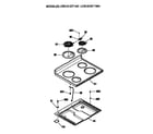 GE LEB131GT1WH cooktop diagram