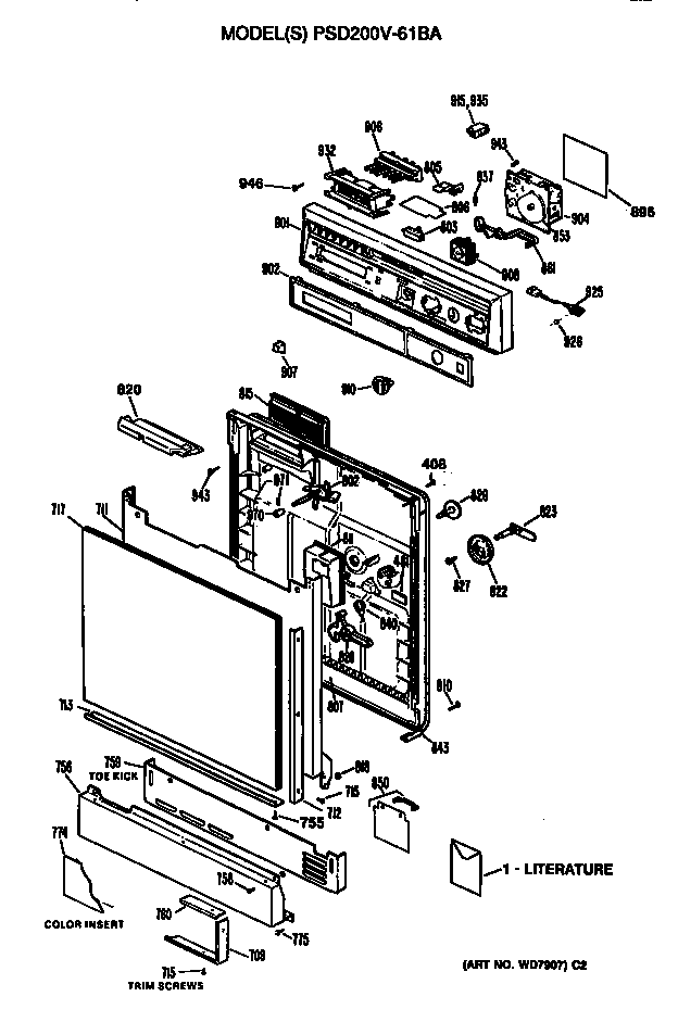 Front/control panel