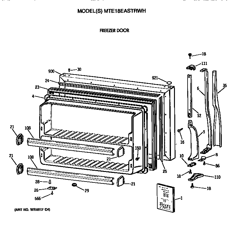 Freezer door
