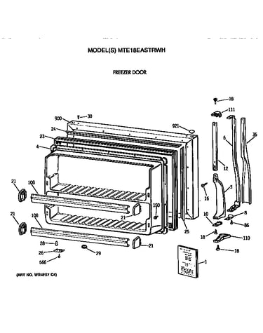 Freezer door