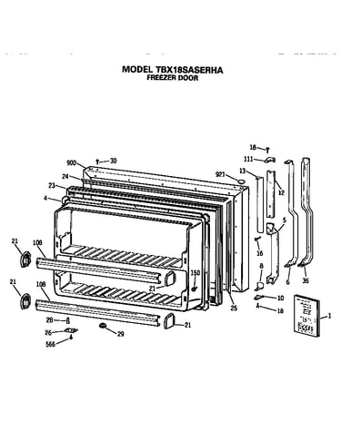 Freezer door