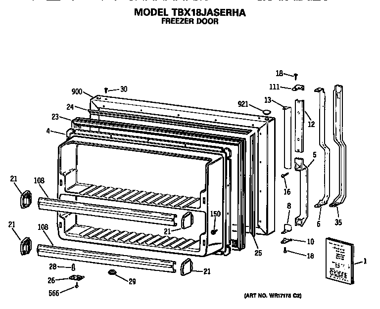 Freezer door