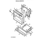 GE JGBS04GPR4 oven door and broiler diagram