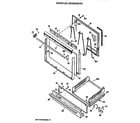 GE JGSS05GER5 oven door and broiler diagram