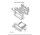 GE JGBS14GES2 oven door and broiler diagram