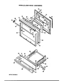 Oven door and broiler