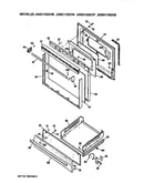 Oven door and broiler