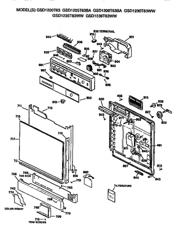Front/control panel