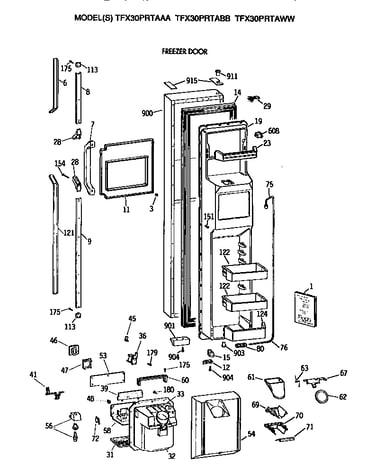 Freezer door