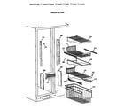 GE TFX30PRTAAA freezer section (shelfs) diagram