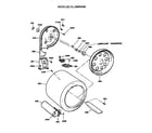 Hotpoint DLL3980SAM drum and duct diagram