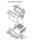Oven door and broiler