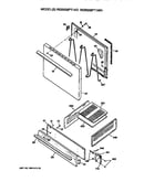 Oven door and broiler