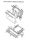 Oven door and broiler