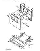 Oven door and broiler