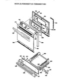 Oven door and broiler