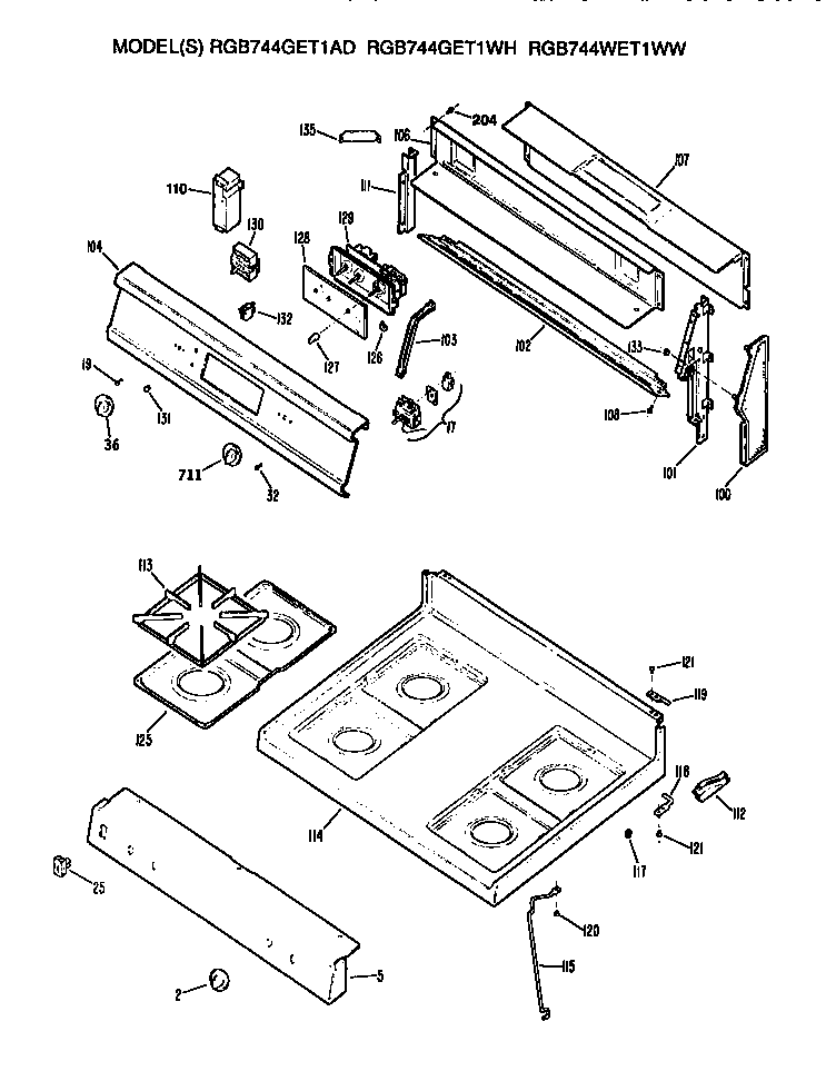 Control and cooktop