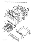 Oven door and broiler