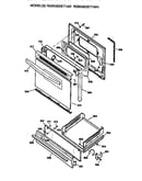 Oven door and broiler
