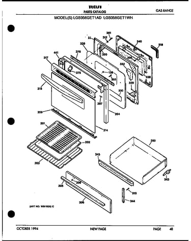 Oven door and broiler