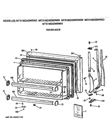 Freezer door