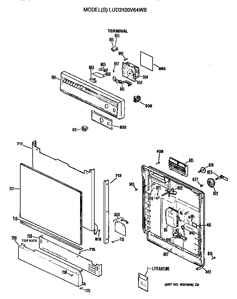 Front/control panel