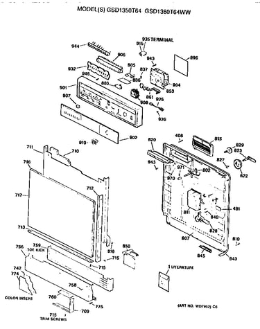 Front/control panel