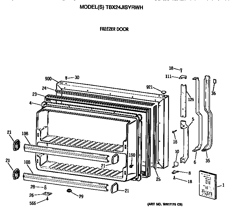 Freezer door